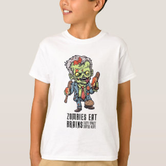 Zombies comem camiseta do cérebro
