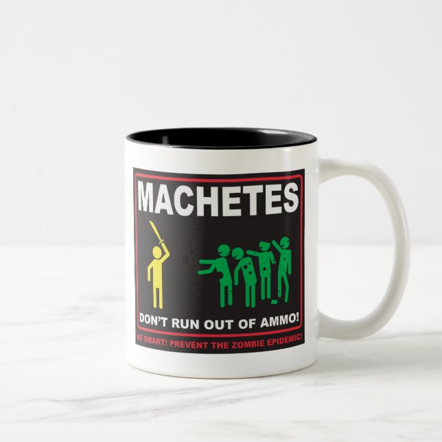 Zombis: Os machetes não funcionam fora da caneca (Direita)