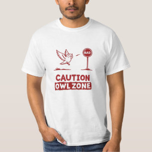 Zona de Coruja de Cuidado - Design de Camisa T de