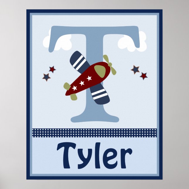 Zoom Personalizado Ao Longo Da Poster Do Avião (Frente)