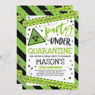 Zoom Virtual do Convite de aniversário de quarente