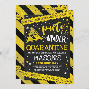 Zoom Virtual do Convite de aniversário de quarente