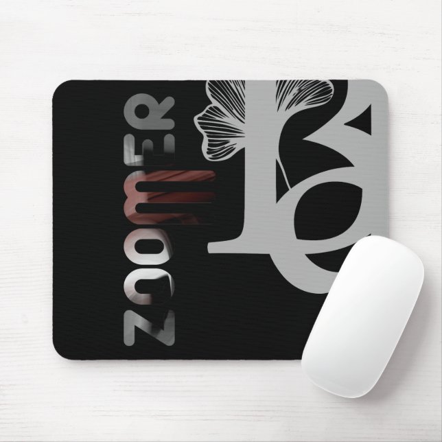 ZOOMER Mousepad Trend Abstrato Art Black Powdery (Com mouse)