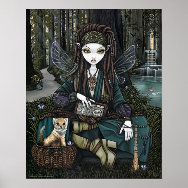 Zoti Woodland Forest Fairy Awen Soothsayer Poster (Frente)