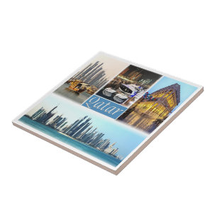 zQA003 mosaic of QATAR, Asia,