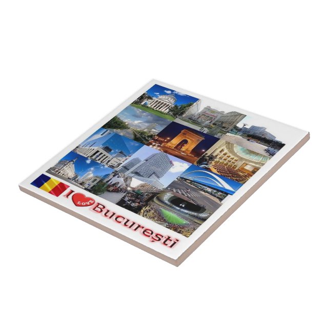 zRO008 BUCHAREST "I Love", Romênia, Europa, (Lateral)