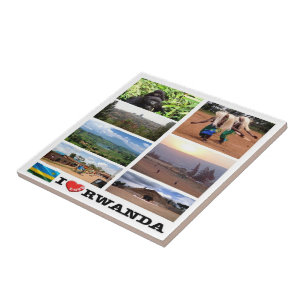 zRW011 RWANDA I Love, Mosaic, África,
