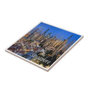 zSG006 SINGAPURA panorama CIDADE LION, Ásia,