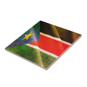 zSS002 SUDÃO DO SUL, bandeira de acendimento, Áfri