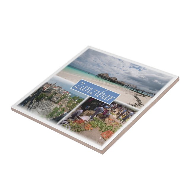 zTZ017 ZANZIBAR, Mosaico, Tanzânia, África (Lateral)