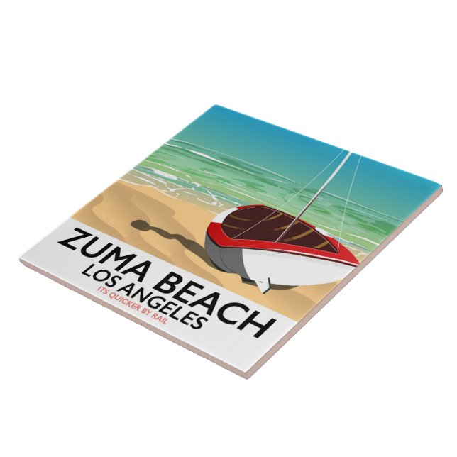 Zuma Beach LA Rail Beach poster (Lateral)
