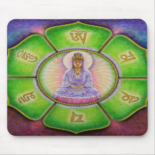 Zumbido" Mousepad de Kuan Yin "OM Mani Padme