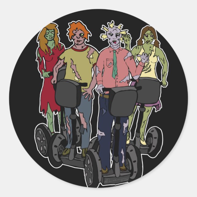 Zumbis em Segways 2, adesivos (Frente)