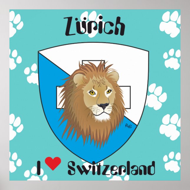 Zürich Schweiz Switzerland Poster (Frente)