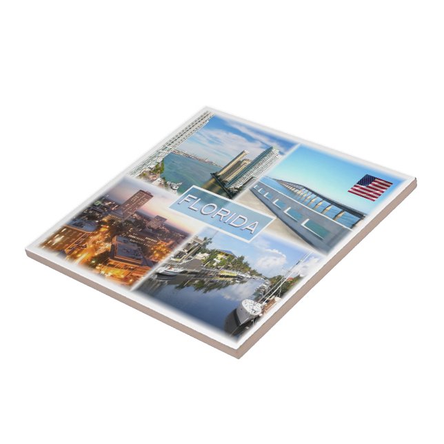 zUS025 FLORIDA, Mosaico, América, (Lateral)