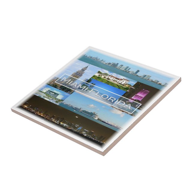 zUS040 MIAMI, FLORIDA, Mosaico, América, (Lateral)