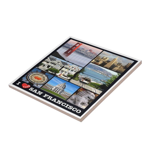 zUS067 SAN FRANCISCO I Love, Mosaico, (Lateral)