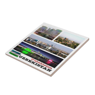 zUZ008 UZBEKISTAN, Mosaico, Ásia,