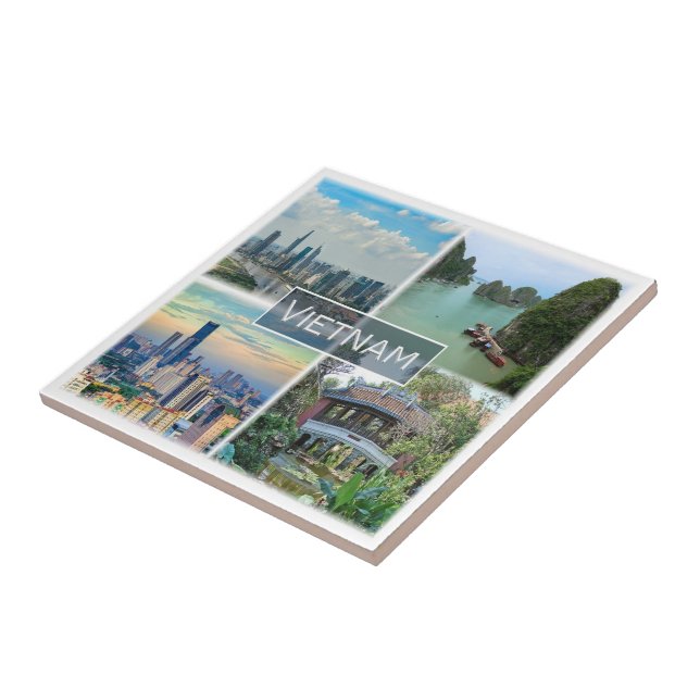 zVN012 VIETNAM, Mosaico, Ásia, (Lateral)