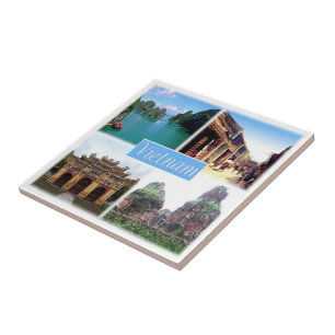 zVN014 VIETNAM, Mosaico, Ásia,