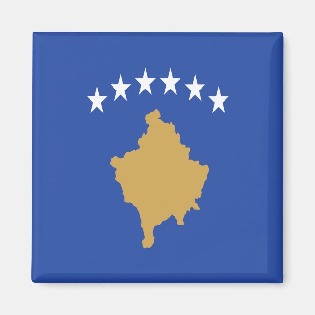 zXK001 KOSOVAR FLAG KOSOVO, Europa, Imã de geladei (Frente)